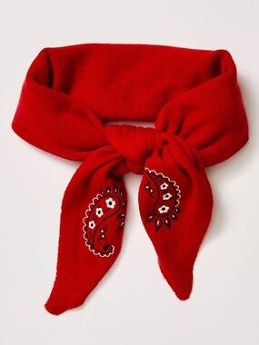 NWT Chan Lu Cashmere Blend Bandana Red